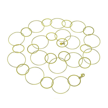 18k Yellow Gold Circle Link Necklace