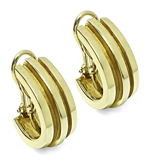 Estate Tiffany & Co Yellow Gold Earrings