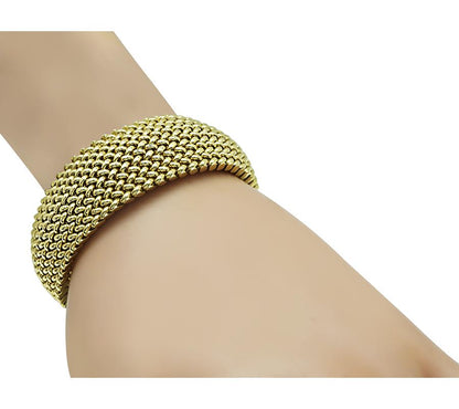Estate 18k Yellow Gold Weave Bracelet