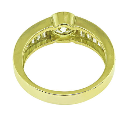 1.53ct Center Diamond 1.00ct Side Diamond Gold Ring