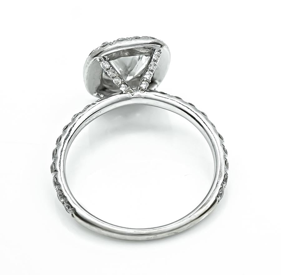Estate 1.00ct Diamond Halo Engagement Ring