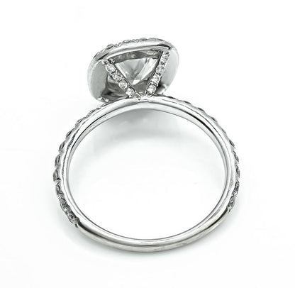 Estate 1.00ct Diamond Halo Engagement Ring