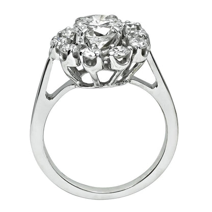 Estate 1.10ct Center Diamond Gold Ring