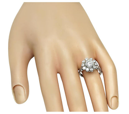 Estate 1.10ct Center Diamond Gold Ring