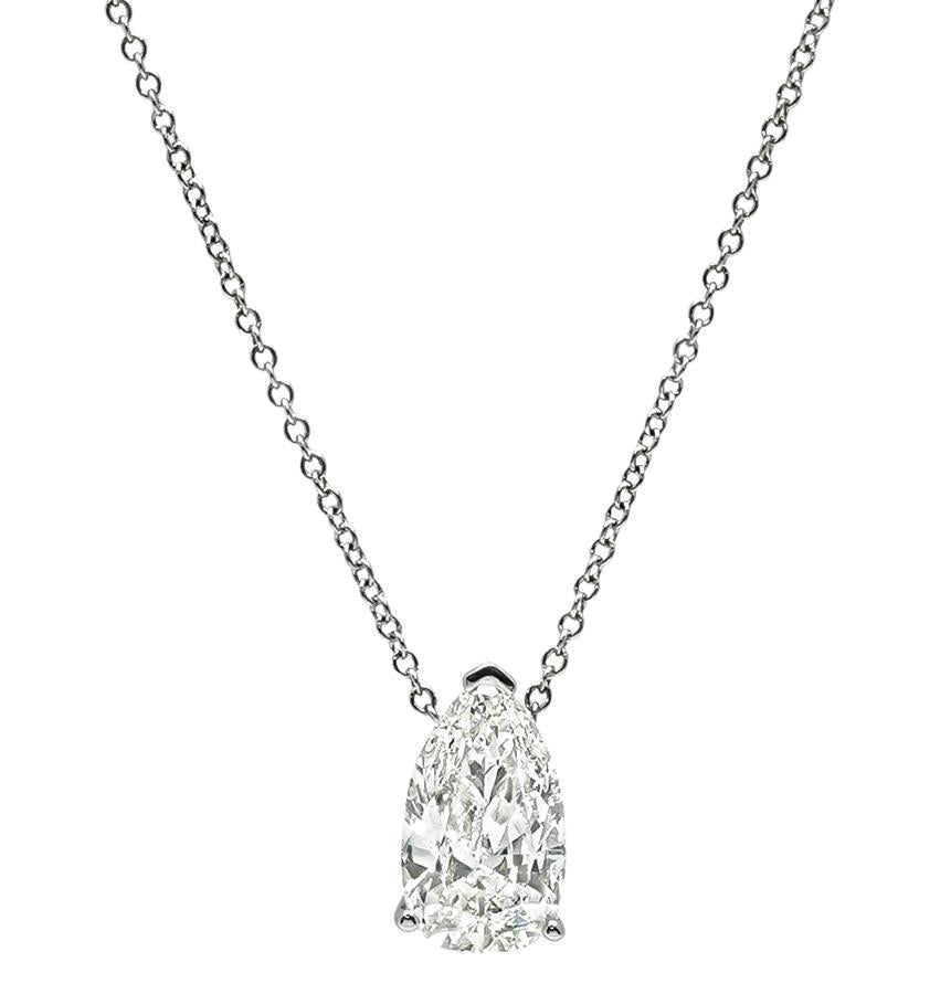Estate 1.81ct Diamond Solitaire Pendant Necklace
