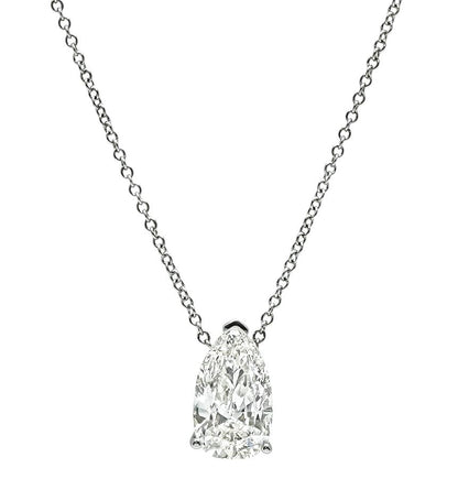 Estate 1.81ct Diamond Solitaire Pendant Necklace