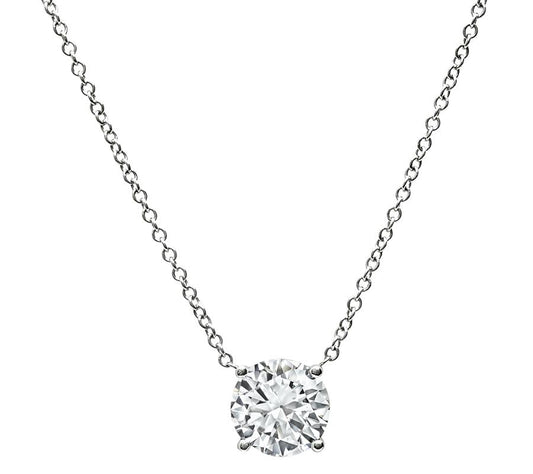 Estate 1.03ct Diamond Solitaire Pendant Necklace