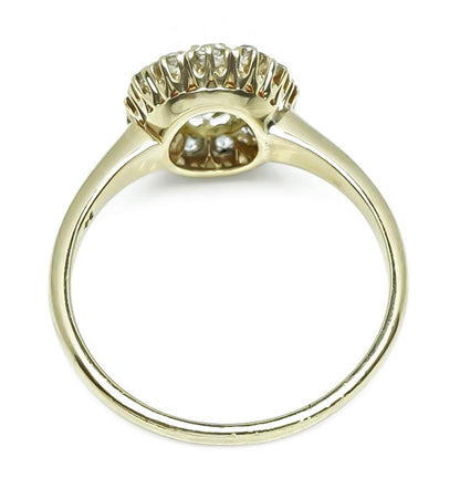 Estate 1.15ct Diamond Gold Halo Engagement Ring