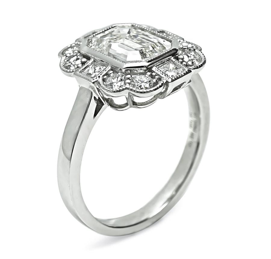 Estate 1.91ct Diamond Platinum Engagement Ring