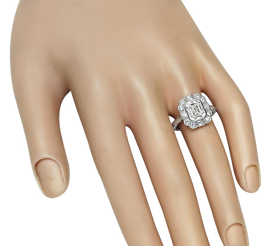 Estate 1.91ct Diamond Platinum Engagement Ring
