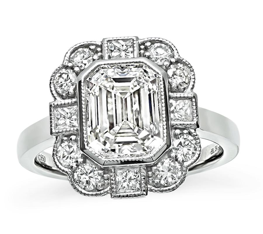 Estate 1.91ct Diamond Platinum Engagement Ring