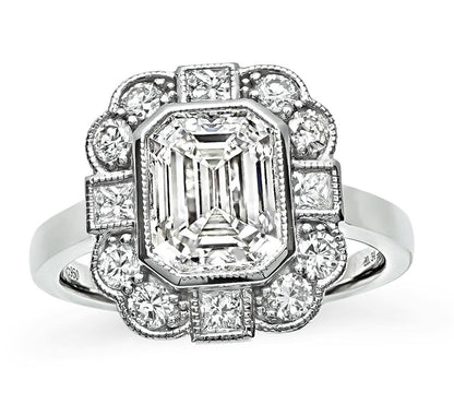 Estate 1.91ct Diamond Platinum Engagement Ring