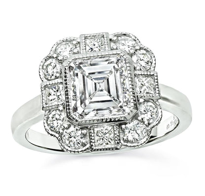 Estate 1.11ct Diamond Platinum Engagement Ring