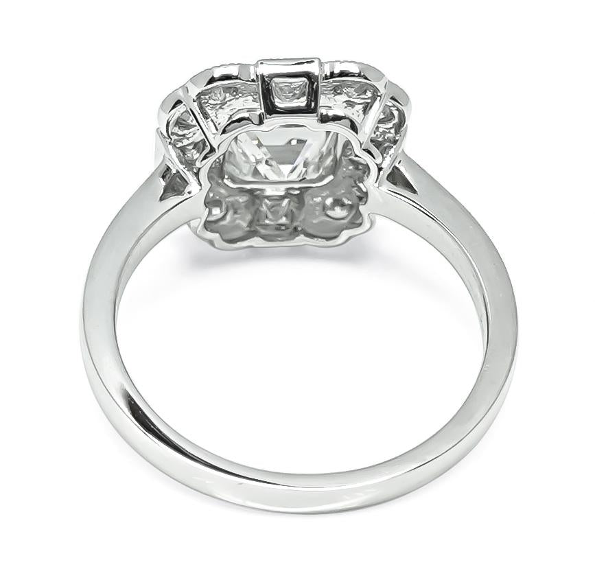 Estate 1.11ct Diamond Platinum Engagement Ring