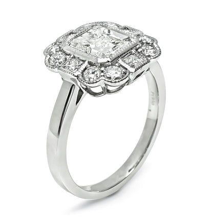 Estate 1.11ct Diamond Platinum Engagement Ring