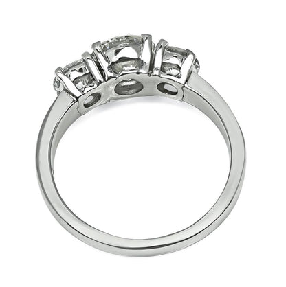 Estate 1.10ct Diamond Platinum Three Stone Ring