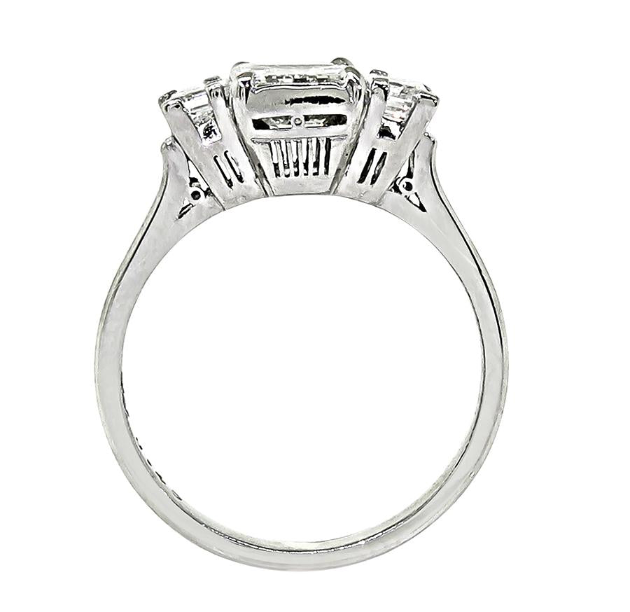 Estate 1.08ct Diamond Platinum Engagement Ring
