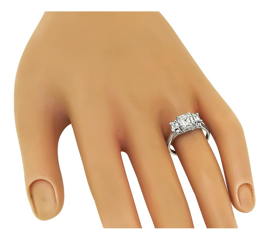 Estate 1.08ct Diamond Platinum Engagement Ring