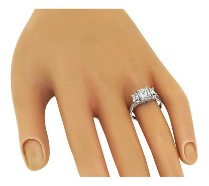 Estate 1.08ct Diamond Platinum Engagement Ring