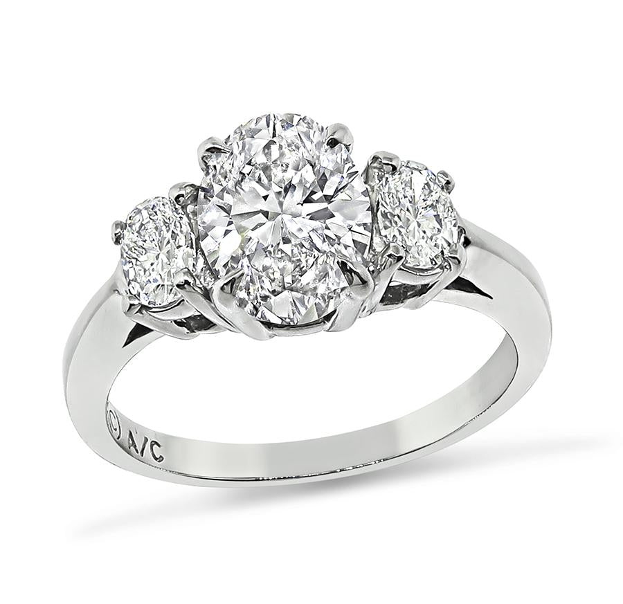 GIA Certified 1.16ct Diamond Platinum Engagement Ring
