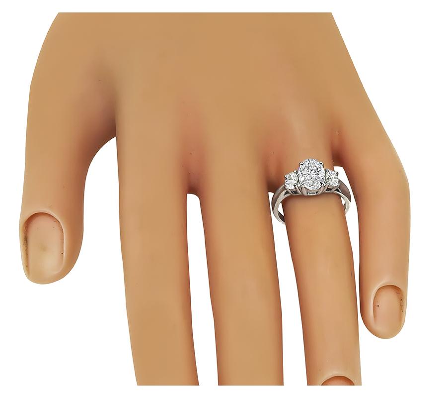 GIA Certified 1.16ct Diamond Platinum Engagement Ring