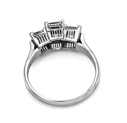 Estate 1.83ct Diamond Platinum Three Stone Ring