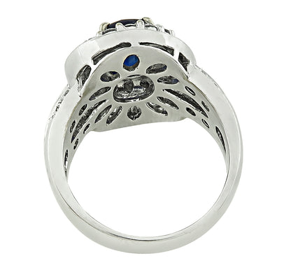 Estate 2.20ct Sapphire 1.68ct Diamond Ring