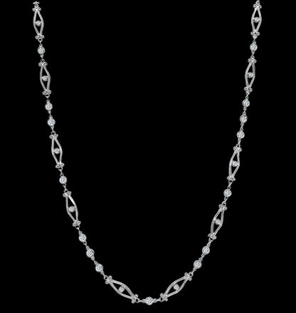 Vintage 2.30ct Diamond By The Yard Necklace
