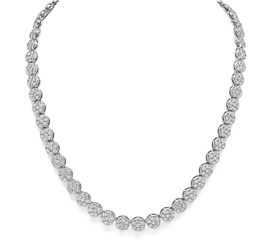 Estate 20.00ct Diamond Gold Necklace