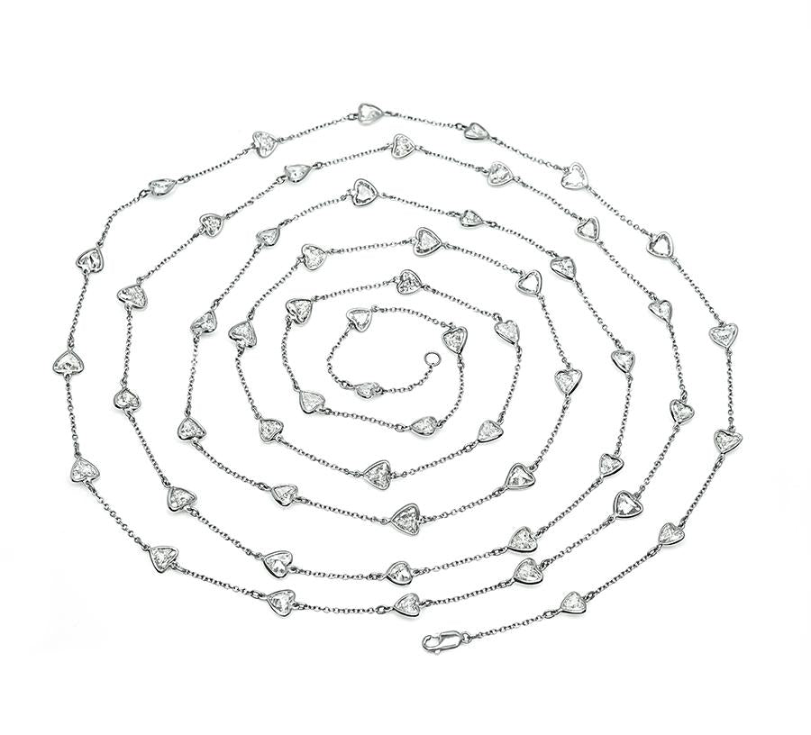 Estate 20.80ct Diamond By The Yard Necklace