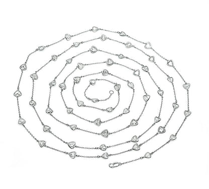 Estate 20.80ct Diamond By The Yard Necklace