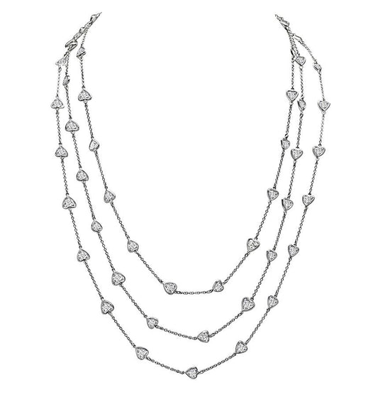 Estate 20.80ct Diamond By The Yard Necklace