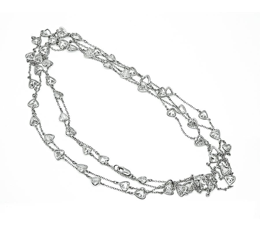 Estate 20.80ct Diamond By The Yard Necklace