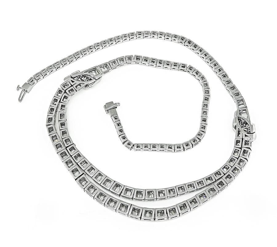 20.00ct Diamond Platinum Necklace