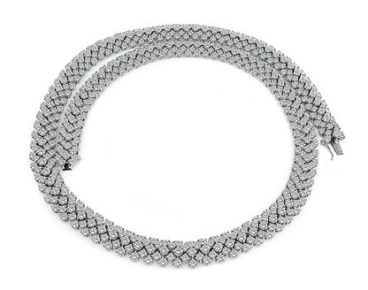 Estate 21.60ct Diamond Platinum Necklace