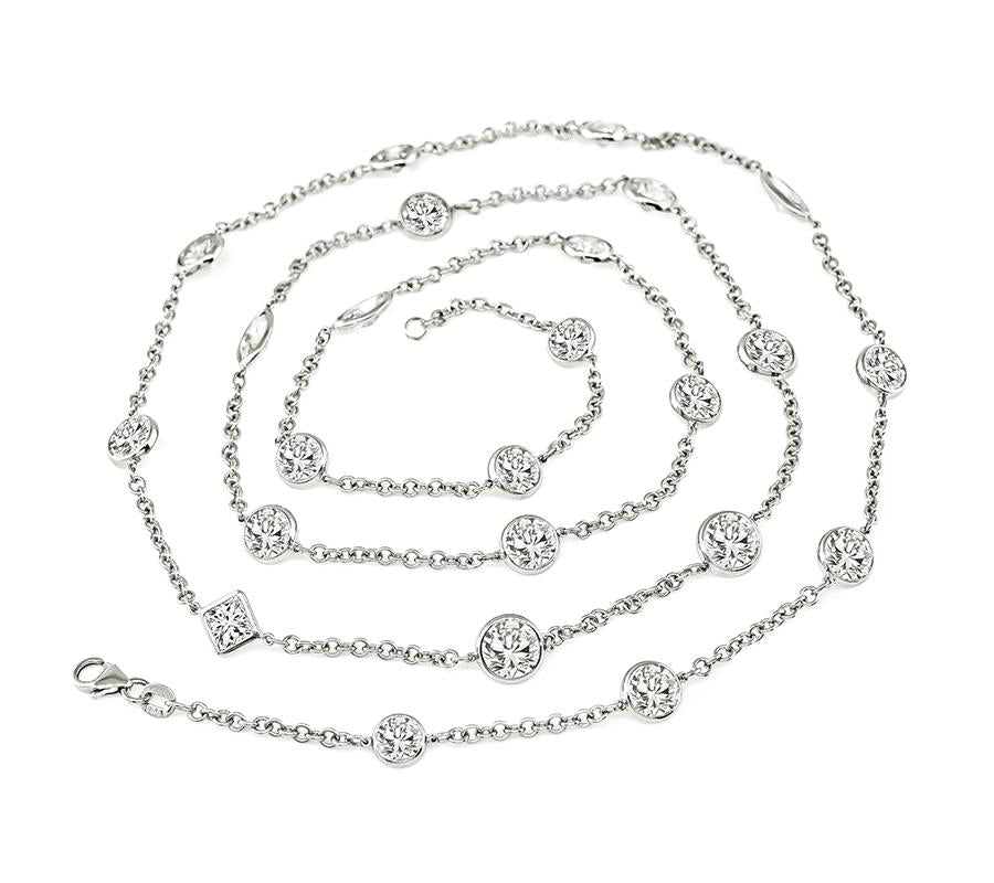 24.60ct Diamond By The Yard Necklace