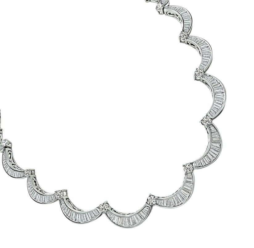 Estate 27.50ct Diamond Gold Choker Necklace