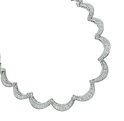 Estate 27.50ct Diamond Gold Choker Necklace
