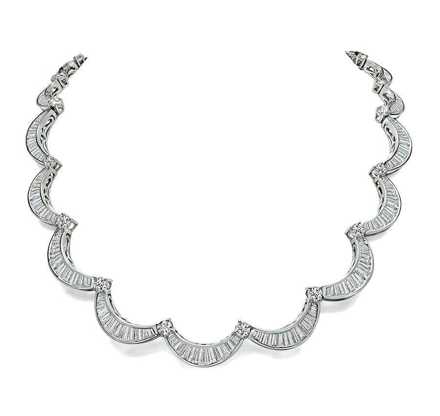 Estate 27.50ct Diamond Gold Choker Necklace