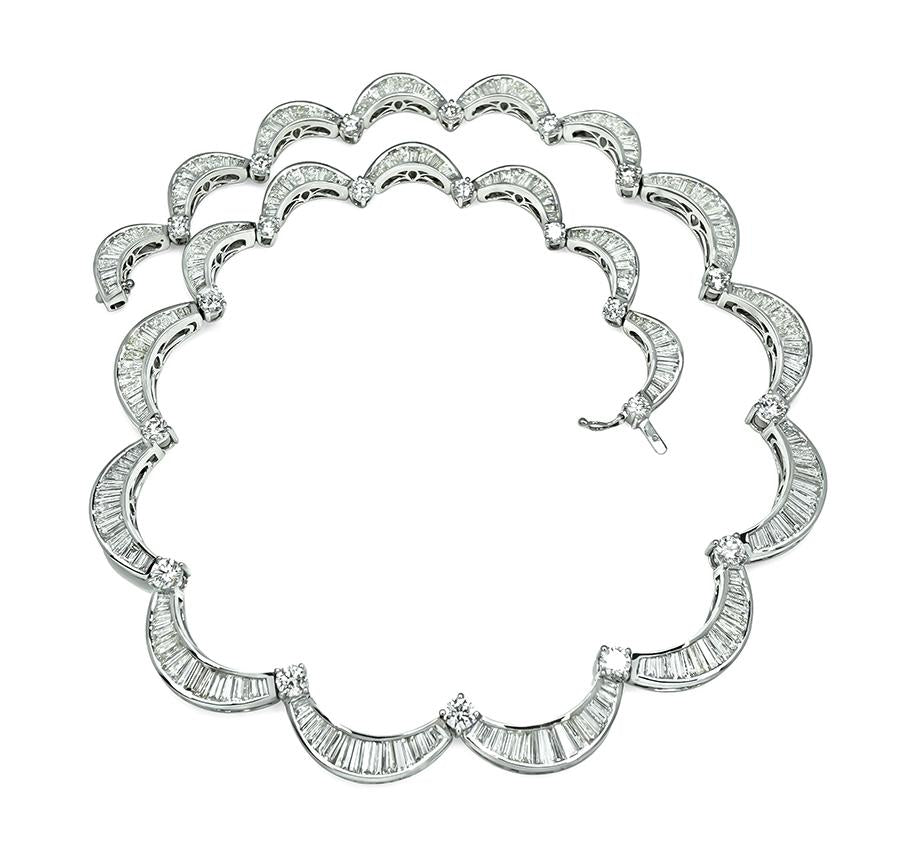 Estate 27.50ct Diamond Gold Choker Necklace