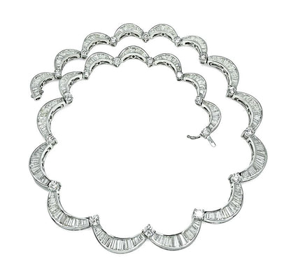 Estate 27.50ct Diamond Gold Choker Necklace