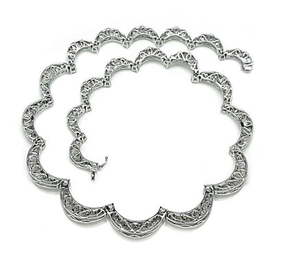 Estate 27.50ct Diamond Gold Choker Necklace