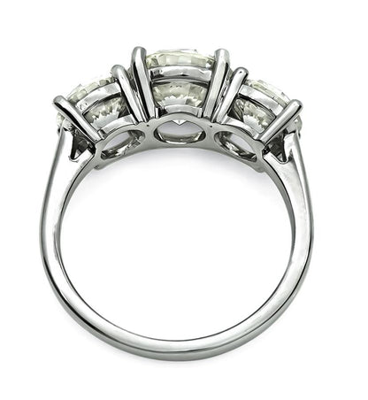 Estate 2.32ct Center Diamond 2.00ct Side Diamond Engagement Ring