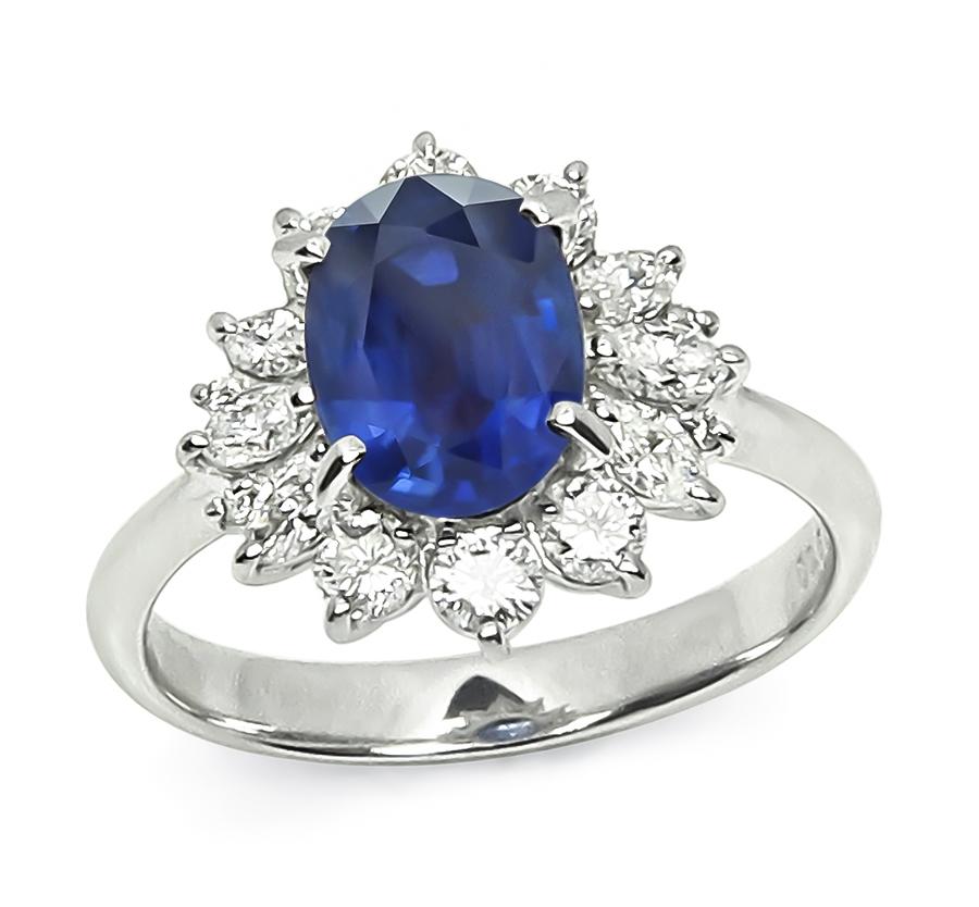 Estate 2.45ct Diamond 0.80ct Diamond Engagement Ring