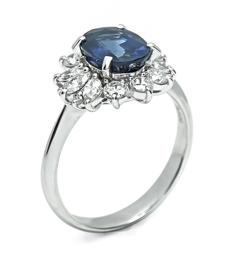 Estate 2.45ct Diamond 0.80ct Diamond Engagement Ring