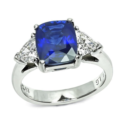 Estate 2.50ct Sapphire 0.80ct Diamond Engagement Ring