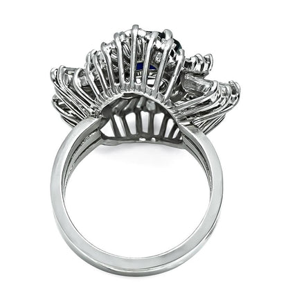 Estate 2.97ct Sapphire 1.75ct Diamond Ring