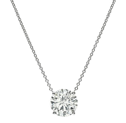 Estate 2.55ct Diamond Solitaire Pendant Necklace