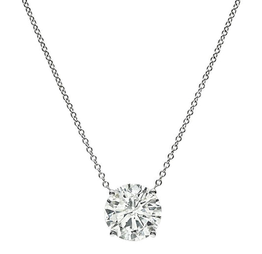 Estate 2.55ct Diamond Solitaire Pendant Necklace