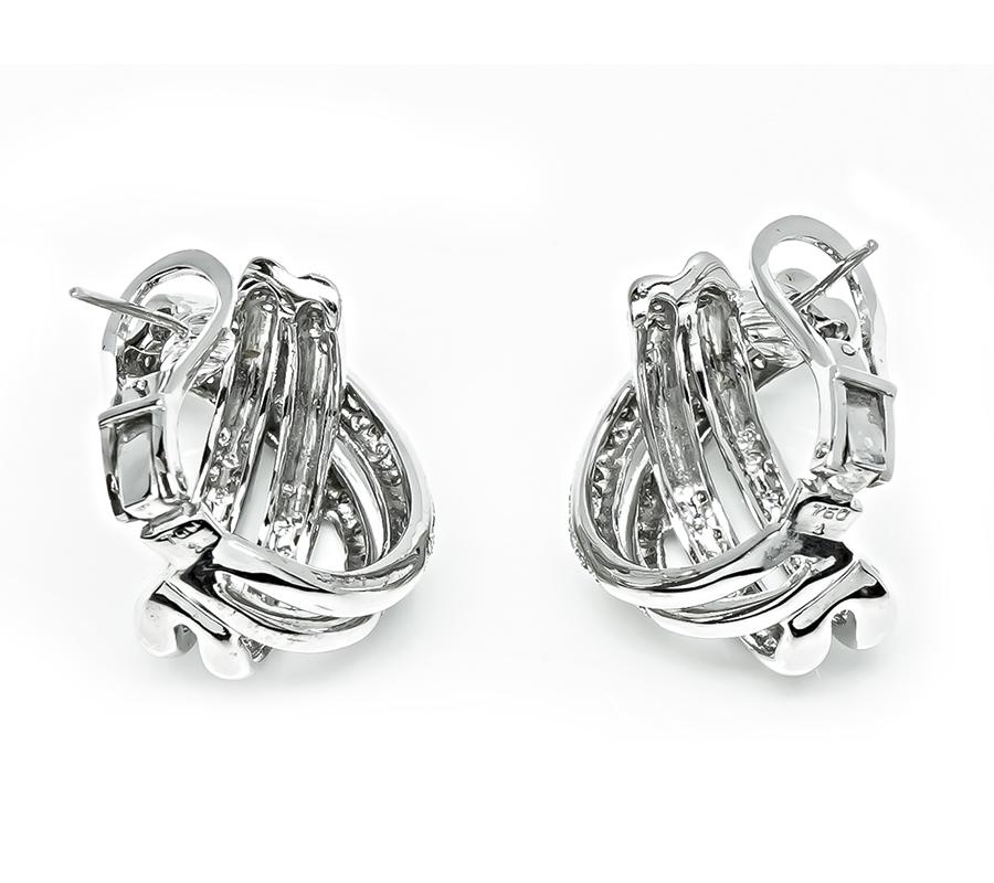 Estate 2.40ct Diamond Gold Earrings